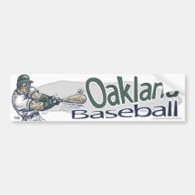 Base-ball Bumpersticker d'Oakland Adhésifs Pour Voiture
