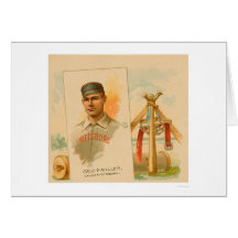 Base-ball rare 1888 de Geo Miller Carte De Vœux