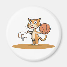 Basket-ball de chat aimants