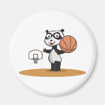 Basket-ball d'ours panda aimant