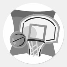 Basket-ball gris autocollants