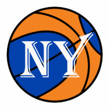 basket-ball orange bleu de New York Découpage En Acrylique
