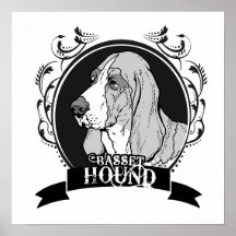 BASSET HOUND (2) AFFICHE