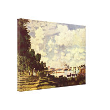 Bassin de Claude Monet - de la Seine à Argenteuil Toile Tendue