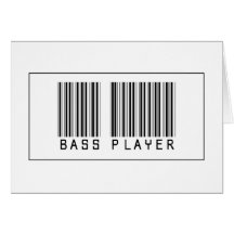 Bassiste de code barres carte de vœux