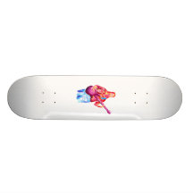 Bassiste, peinture pour aquarelle colorée plateaux de skateboards