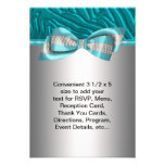 Bat mitzvah bleu turquoise RSVP de zèbre Invitations