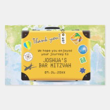 Bat mitzvah orienté de barre de voyage du monde de autocollant