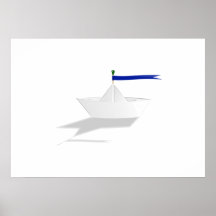 Bateau de papier de jouet posters