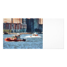 Bateau de sauvetage le fleuve Hudson du feu Modèle Pour Photocarte