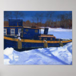 Bateau de traction subite affiche