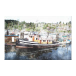 Bateau de traction subite pêchant l'art canadien d toile tendue sur châssis