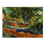 Bateaux d'aviron de Vincent van Gogh Carte Postale