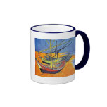 Bateaux de Vincent van Gogh sur la plage Tasse