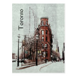 Bâtiment plat de fer de Toronto - rétro dénommé Cartes Postales