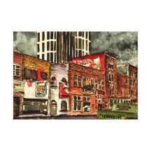 Bâtiments du centre de ville de Nashville Tennesse Toile Tendue