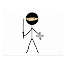Bâton Ninja Cartes Postales