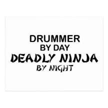Batteur Ninja mortel par nuit Cartes Postales