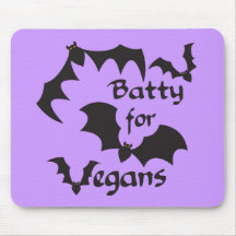 Batty pour des végétaliens tapis de souris