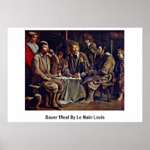 Bauer Meal By Le Nain Louis Posters