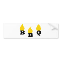 BBQ avec l'icône de flammes autocollants pour voiture