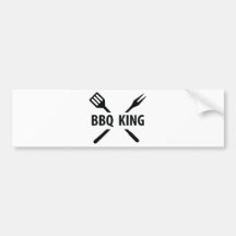 BBQ het pictogram van de Koning Bumperstickers