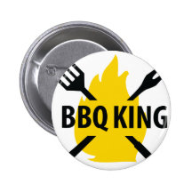 BBQ Koning met vlampictogram Speldbuttons
