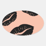 BC3K DE ZWARTE MAKE-UP LIPSTI VAN DE MODE VAN DE L STICKER