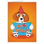 beagle - signe - joyeux anniversaire carte