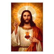 Beau coeur sacré religieux d'image de Jésus Papiers À Lettres