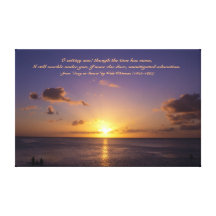 Beau coucher du soleil tropical d'île sur la plage toiles tendues