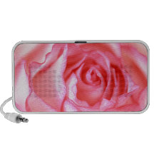 Beau, fin de rose de rose haut-parleurs mobiles