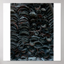 Beaucoup de tuiles de toit poster