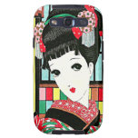Beauté japonaise avec des fleurs dans les cheveux 