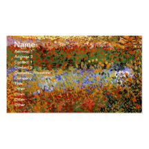 Beaux-arts du jardin fleurissant de Van Gogh (F430 Modèle De Carte De Visite