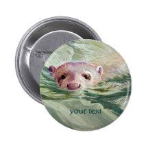 Beaux-arts géants de loutre de rivière badge