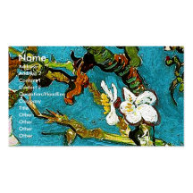 Beaux-arts se développants de l'arbre d'amande de  carte de visite