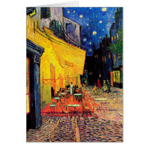 Beaux-arts vintages de la terrasse de café de Van  Carte De Vœux