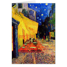Beaux-arts vintages de la terrasse de café de Van  Cartes De Vœux