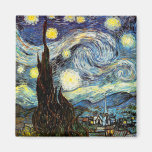 Beaux-arts vintages étoilés de la nuit de Van Gogh Aimants