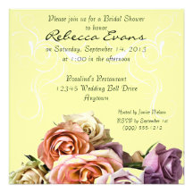 Beaux invitations nuptiales faits sur commande flo