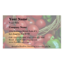 Beaux poivrons et tomates carte de visite