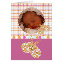 Bébé Annoucement mignon avec votre photo - Cartes De Vœux