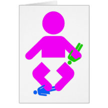 Bébé de monstre carte de vœux
