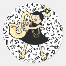 Bébé de saxophone adhésif