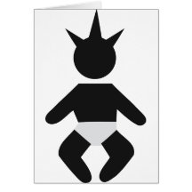 bébé punk carte de vœux