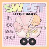 Bébé rose d'invitation de baby shower invitations