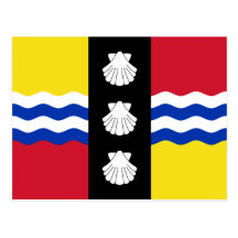 Bedfordshire, de vlag van het Verenigd Koninkrijk Wens Kaart