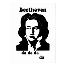Beethoven drôle cartes postales
