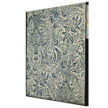 Behang met het marineblauwe ontwerp van de zeewier canvas afdruk